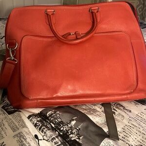 Levenger Red Leather Briefcase